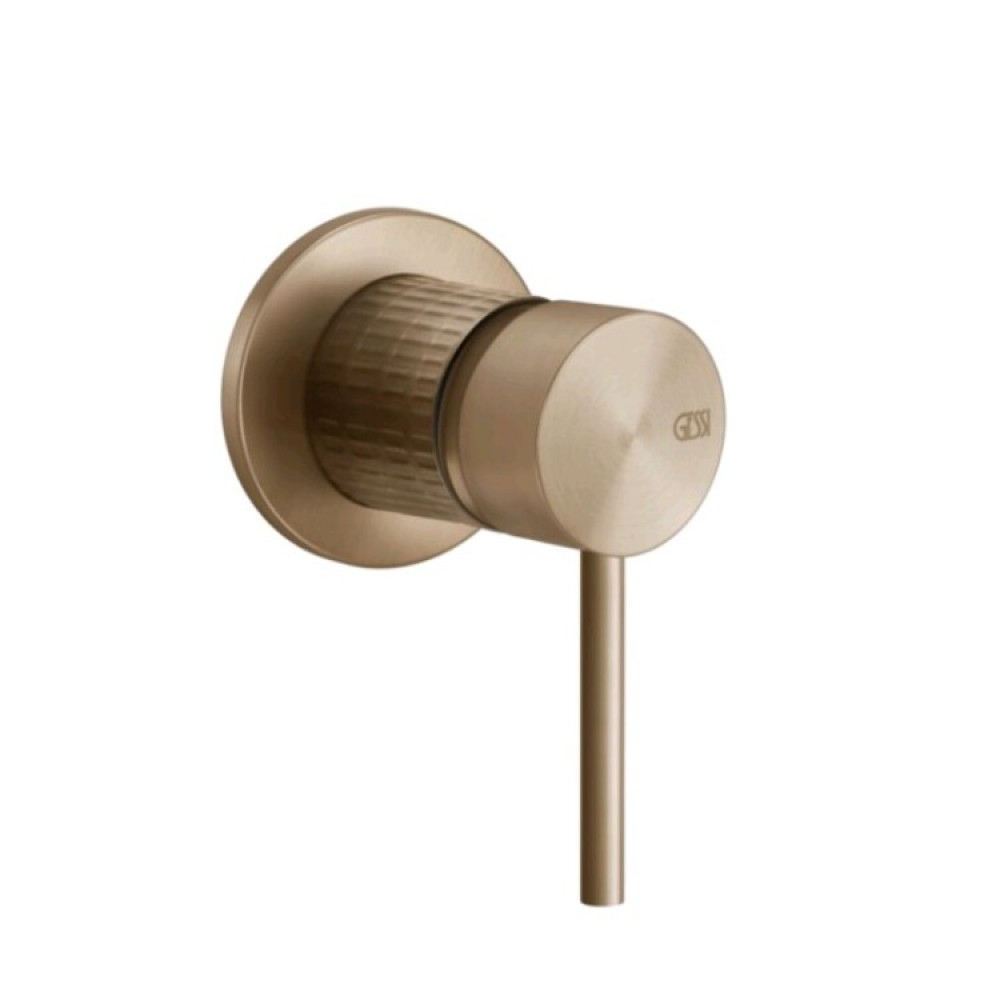 Смеситель для душа, Gessi, 316 Meccanica, на 1 потребитель, цвет-Warm Bronze Brushed PVD