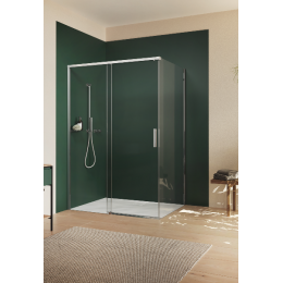 Дверь, Huppe, Vita, шв 1700*2000, петли-слева, черный, цвет стекла-прозрачный