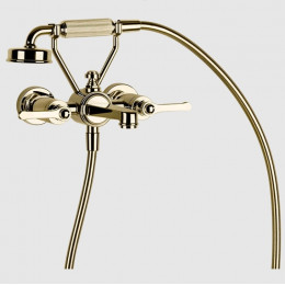 Смеситель для ванны и душа, Gessi, VENTI20, цвет-Brass PVD