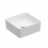 Раковина, Villeroy&Boch, Collaro, шгв 380*380*145, отверстия для смесителя-отсутствуют, CeramicPlus, цвет-альпийский белый