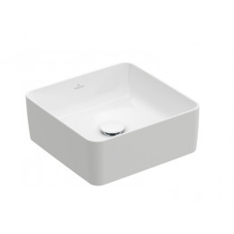 Раковина, Villeroy&Boch, Collaro, шгв 380*380*145, отверстия для смесителя-отсутствуют, CeramicPlus, цвет-альпийский белый