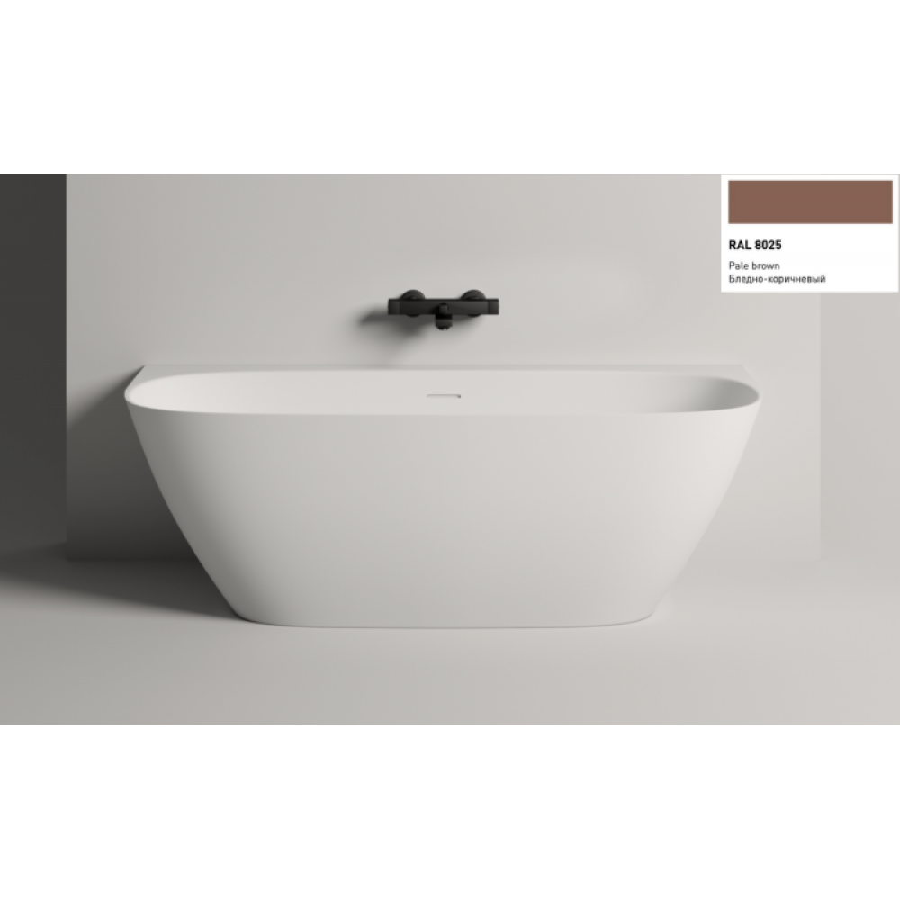 Ванна, Salini, Sofia Wall, шгв 1700*800*580, цвет-RAL8025 внутри и снаружи/ДК RAL8025