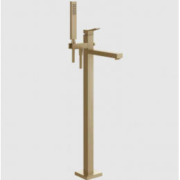 Смеситель для ванны и душа, Gessi, Rettangolo K, цвет-Warm Bronze Brushed PVD