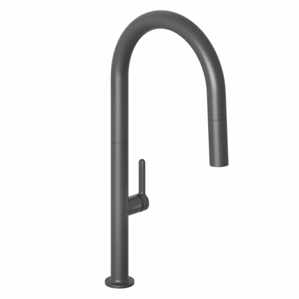 Смеситель для кухни, Kludi, AUREA, цвет-глубокий черный матовый