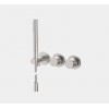Смеситель для душа, Fima Carlo Frattini, Spillo Steel, на 2 потребителя, цвет-сталь нержавеющая