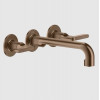 Смеситель для раковины, Gessi, Inciso, цвет-Copper Brushed PVD