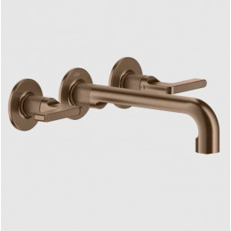 Смеситель для раковины, Gessi, Inciso, цвет-Copper Brushed PVD