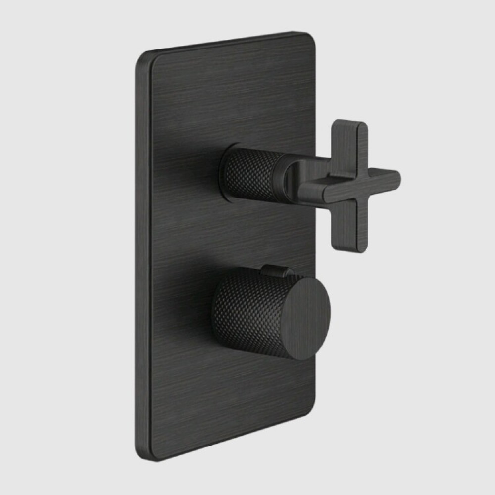 Смеситель для душа, Gessi, Inciso Bath&Shower, на 2 потребителя, цвет-Aged Bronze