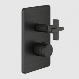 Смеситель для душа, Gessi, Inciso Bath&Shower, на 2 потребителя, цвет-Aged Bronze