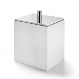 Контейнер, 3SC, BeMood, с крышкой, шгв 100*80*125, цвет-белый/никель сатинированный матовый