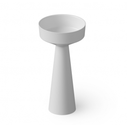 Раковина, DEA Design, Pedestal Basin, шгв 425*425*850, отверстия для смесителя-отсутствуют, цвет-белый матовый