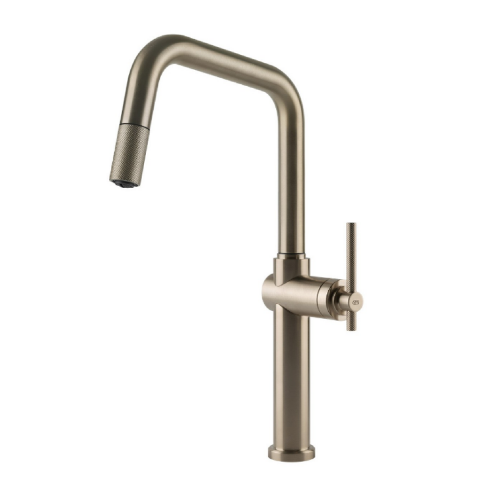 Смеситель для кухни, Gessi, Habito, цвет-Finox Brushed Nickel