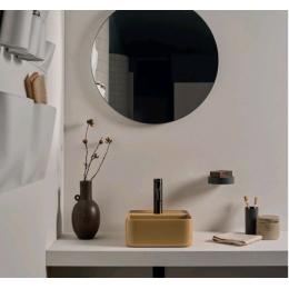 Раковина, Cielo, Les Petites, шгв 350*350*160, отверстия для смесителя-отсутствуют, цвет-Lino