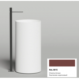 Раковина, Salini, Armonia Round 01, шгв 450*450*900, отверстия для смесителя-отсутствуют, цвет-RAL8015