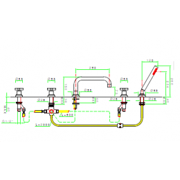 Смеситель для ванны и душа, Nicolazzi, Mac Kinley 05, цвет-латунь брашированная