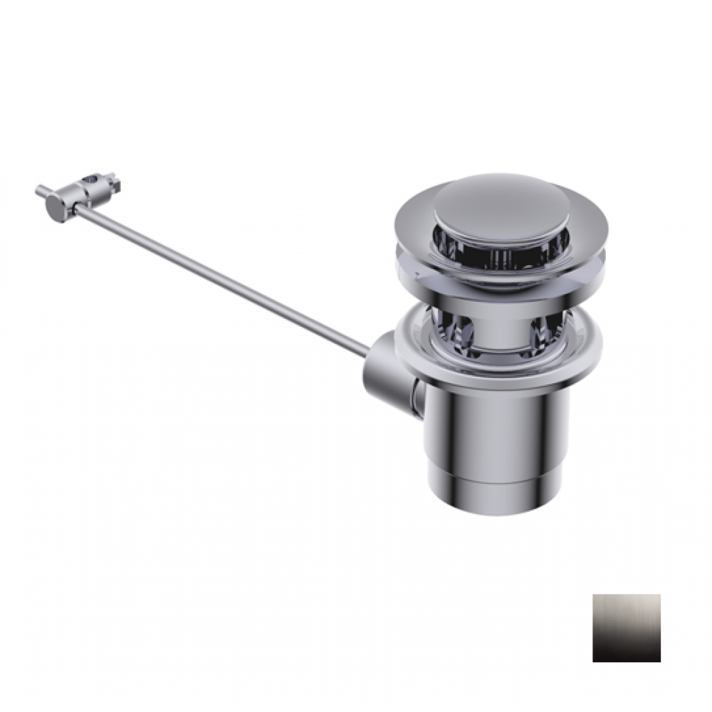 Донный клапан, Ritmonio, для раковин, 1 1/4", цвет-Brushed Black Chrome