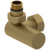 Вентиль, Сунержа, 3D, G 1/2" НР х G 3/4" НГ, левый, цилиндр, цвет-матовое золото
