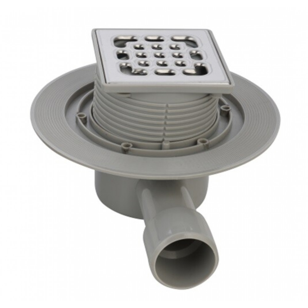 Трап, Splendy, Faith, горизонтальный, DN-50, цвет решетки-хром