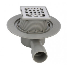 Трап, Splendy, Faith, горизонтальный, DN-50, цвет решетки-хром