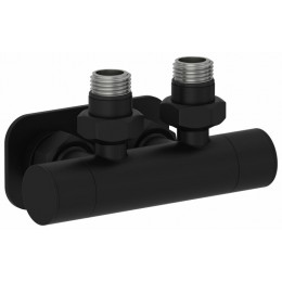 Вентиль, Сунержа, EU50, 2 х НР G 1/2" / 2 х НГ G 3/4", угловой, скрытый, цвет-чёрный матовый