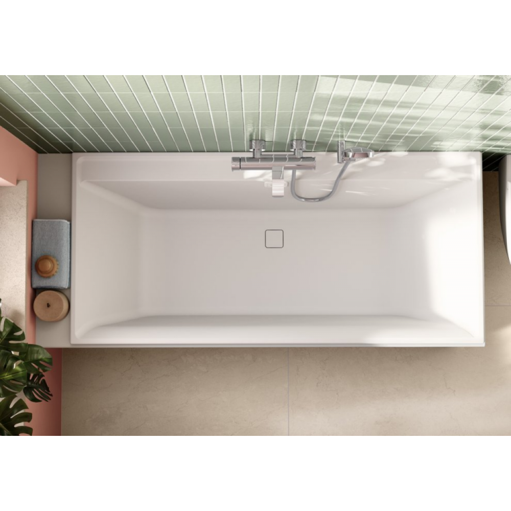 Ванна, Villeroy&Boch, Collaro, шгв 1800*800*470, цвет-камень белый (Stone White)/хром