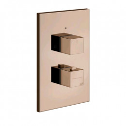 Смеситель для душа, Gessi, Rettangolo shower, на 2 потребителя, цвет-Copper PVD