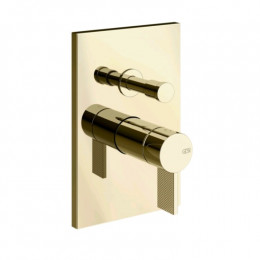 Смеситель для душа, Gessi, Inverso Diamantato, на 2 потребителя, цвет-Brass PVD