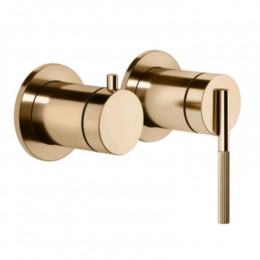 Смеситель для душа, Gessi, Ingranaggio, на 2 потребителя, цвет-Warm Bronze PVD