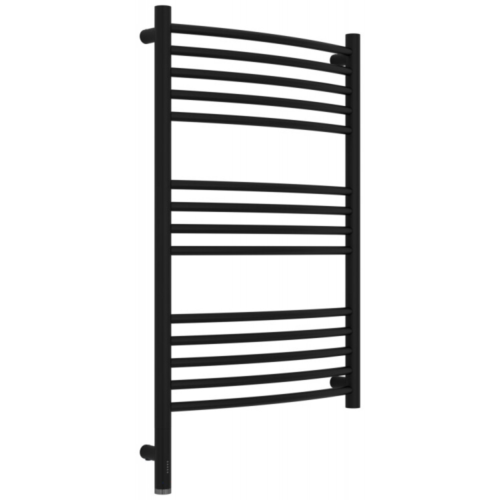 Полотенцесушитель, Сунержа, Богема 3.1, выгнутая, шгв 532*102*924, нижнее слева, МЭМ, цвет-чёрный матовый