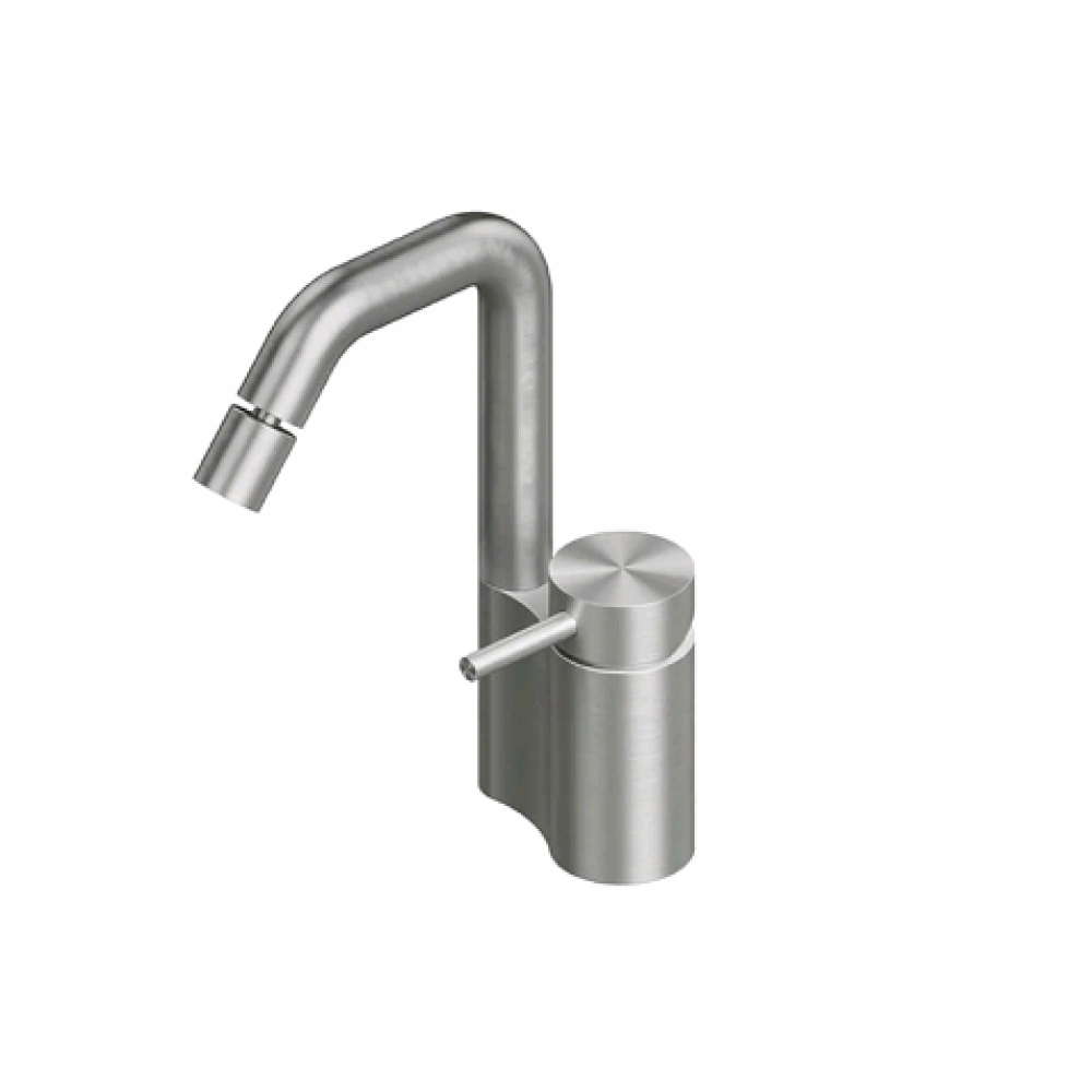 Смеситель для раковины, Quadro design, Ottavo, цвет-сталь шлифованная/брашированная (Steel Brushed, Inox)