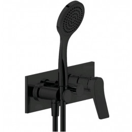 Смеситель для душа, Gessi, Rilievo, на 2 потребителя, цвет-черный матовый