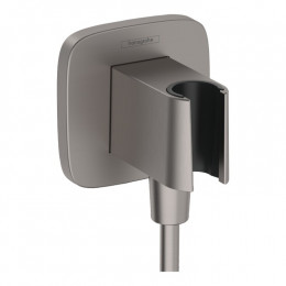 Шланговое подсоединение, Hansgrohe, FixFit Q, цвет-шлифованный чёрный хром