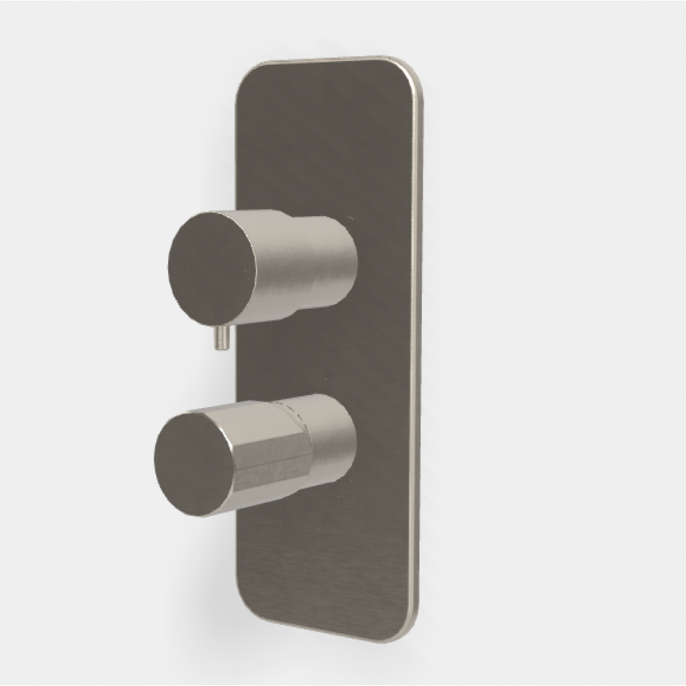 Смеситель для душа, Fima Carlo Frattini, Spillo Tech, V COLLECTION, на 2/3 потребителя, цвет-никель брашированный