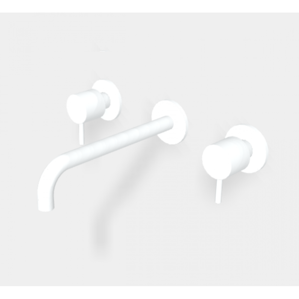 Смеситель для раковины, Fima Carlo Frattini, Spillo Up, цвет-белый матовый