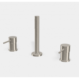 Смеситель для ванны и душа, Fima Carlo Frattini, Spillo Up, на 2 потребителя, цвет-никель брашированный