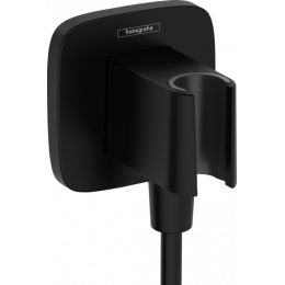 Шланговое подсоединение, Hansgrohe, FixFit Q, цвет-чёрный матовый