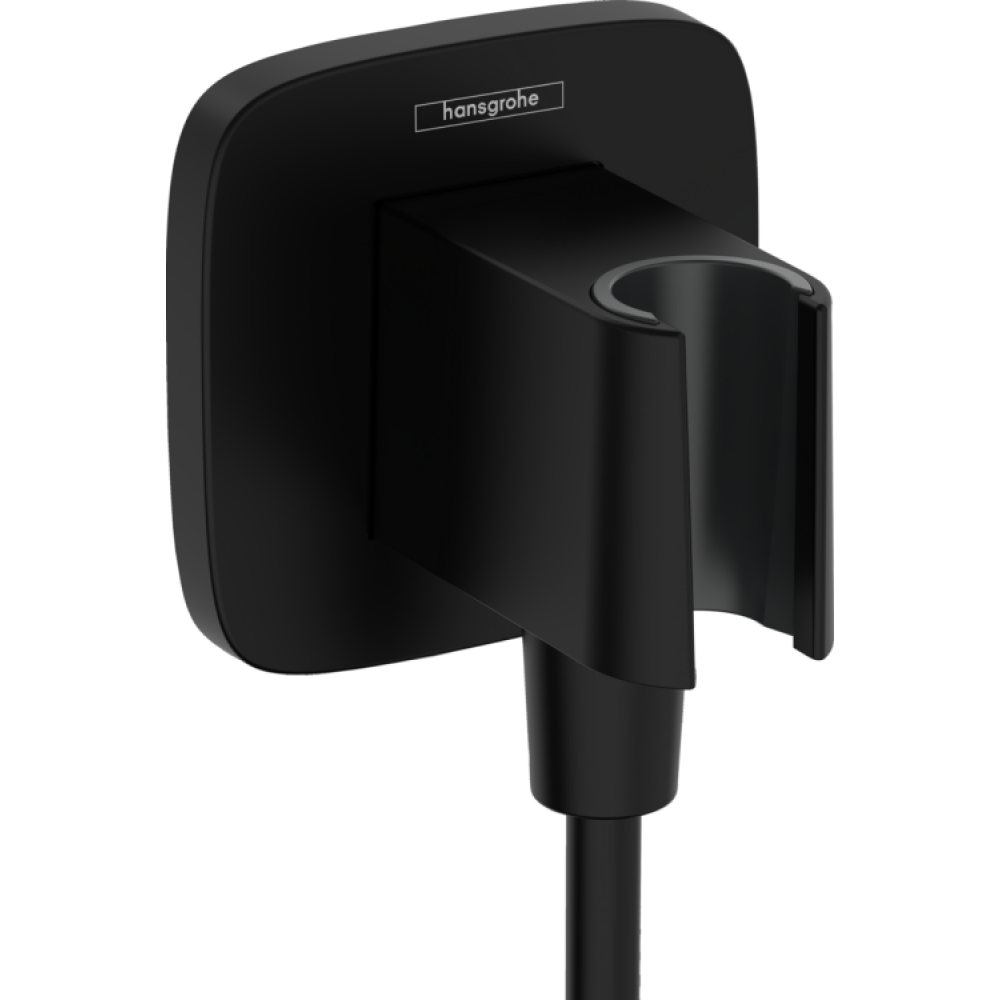 Шланговое подсоединение, Hansgrohe, FixFit Q, цвет-чёрный матовый