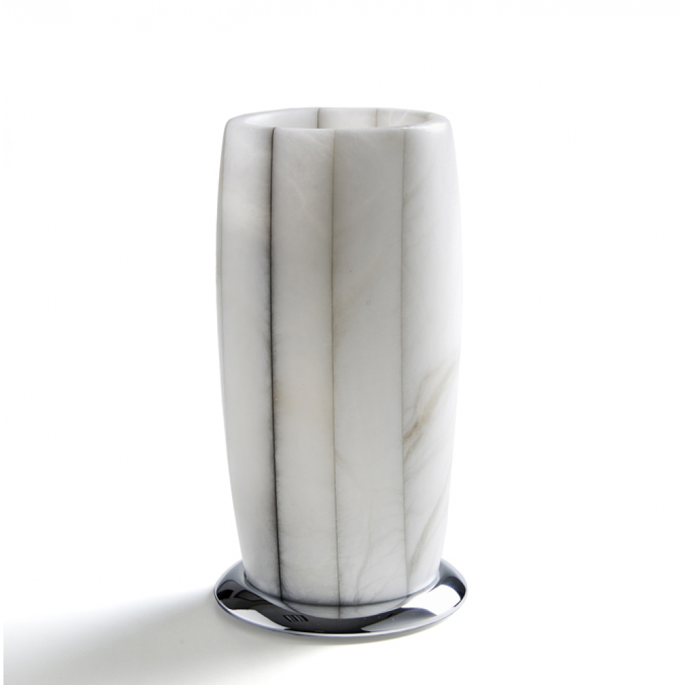 Стакан, 3SC, Rigato, шв 80*150, цвет-алебастр/никель