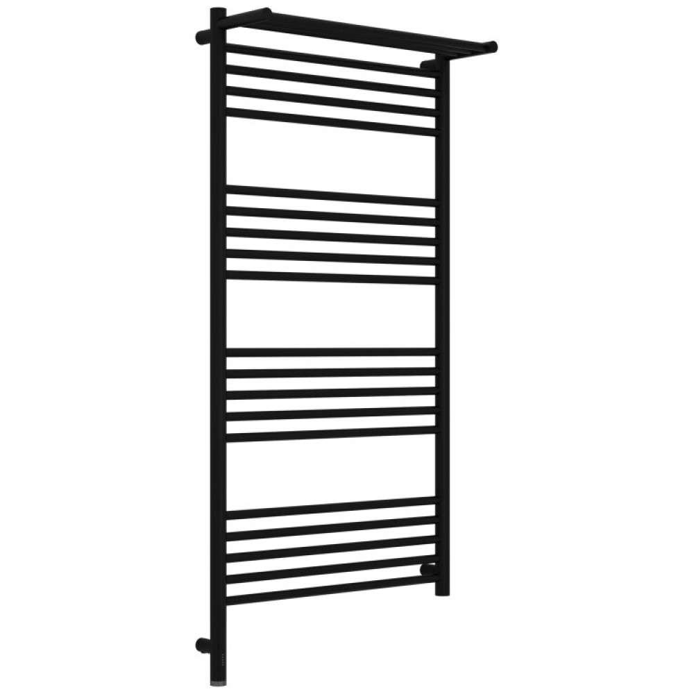 Полотенцесушитель, Сунержа, Богема 3.1, с 1 полкой, шгв 632*215*1324, нижнее слева, МЭМ, цвет-черный матовый
