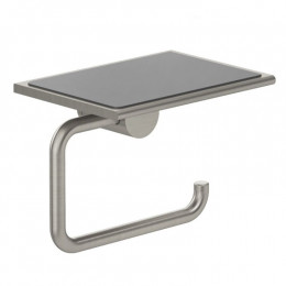 Бумагодержатель, Kludi, VELA R, без крышки, с полкой, шгв 139*100*111, цвет-никель брашированный