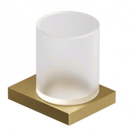 Стакан, Kludi, VELA C, шгв 78*96*100, цвет-золото брашированное/шлифованное (Brushed Gold)