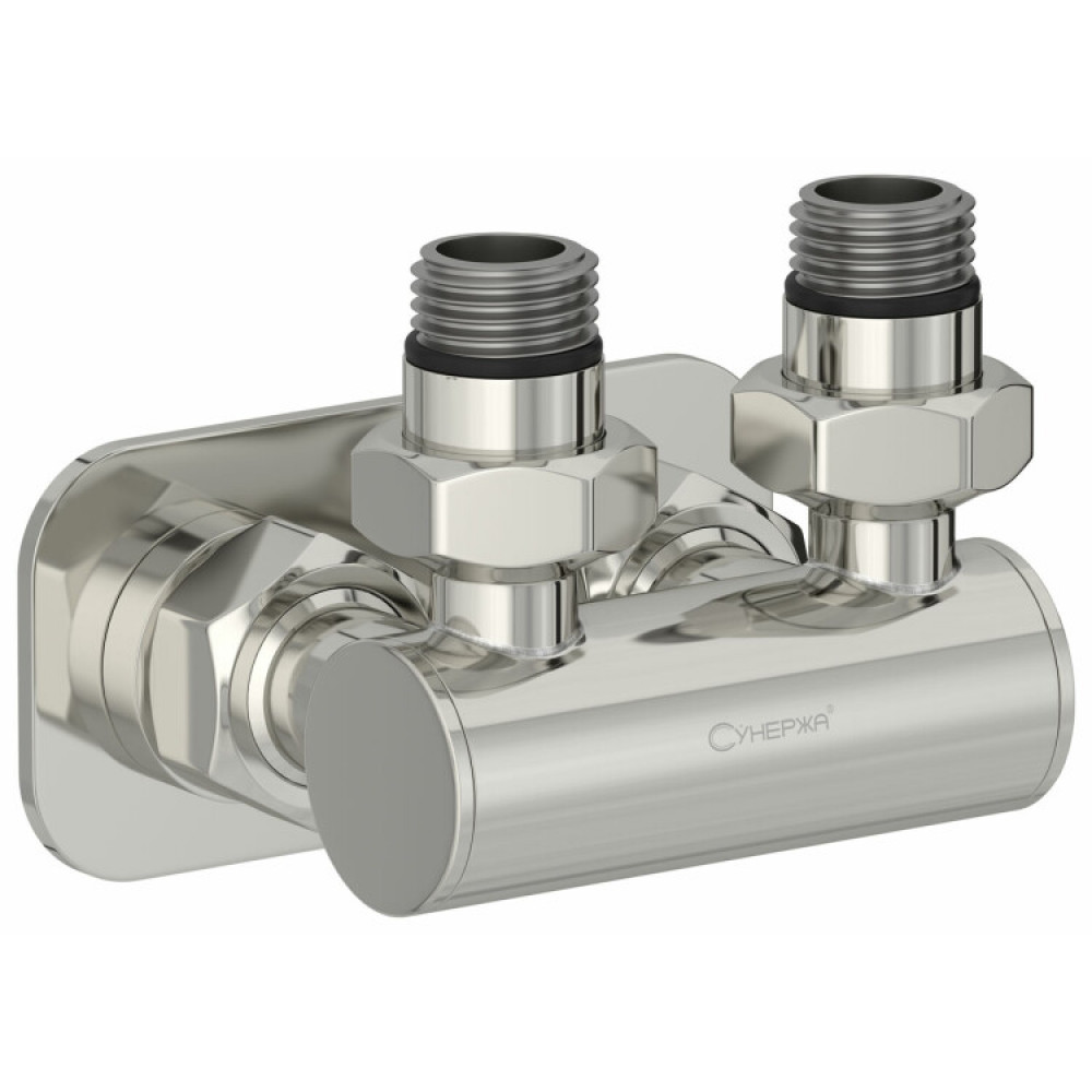 Модуль, Сунержа, угловой EU50,  для водяных полотенцесушителей, цвет-сталь (без покрытия)