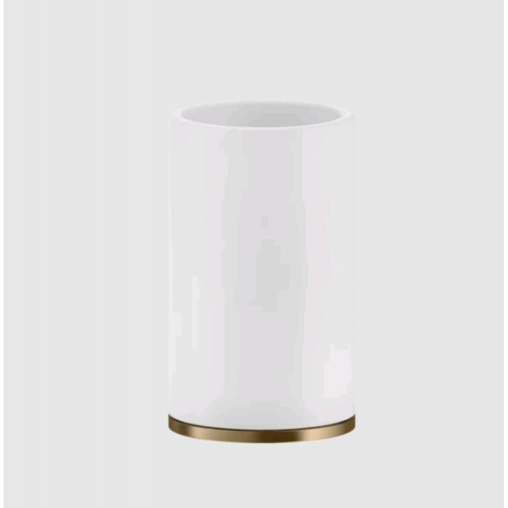 Стакан, Gessi, Inciso, шгв 75*75*127, цвет-белый/Warm Bronze Br. PVD
