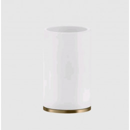 Стакан, Gessi, Inciso, шгв 75*75*127, цвет-белый/Warm Bronze Br. PVD