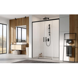 Дверь, Radaway, Idea DWD, шв 1800*2005, петли-универсальные (слева или справа), черный, цвет стекла-прозрачный, Easy Clean