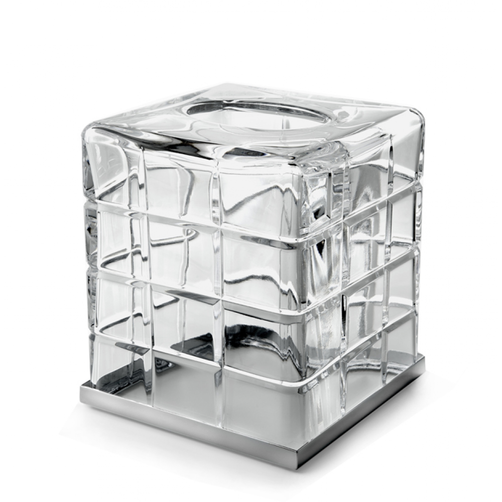 Контейнер для бумажных салфеток, 3SC, Palace, настольный, шгв 130*130*150, цвет-никель сатинированный черный матовый