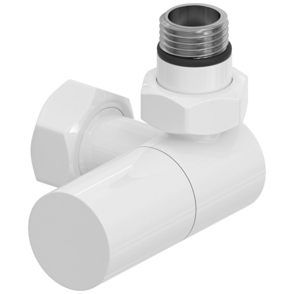 Вентиль, Сунержа, 3D, G 1/2" НР х G 3/4" НГ, правый, цилиндр, цвет-белый