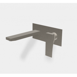 Смеситель для раковины, Fima Carlo Frattini, Zeta, цвет-брашированный никель