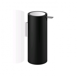 Дозатор для жидкого мыла, Decor Walther, Stone, шгв 70*100*170, цвет-черный/сталь матовая