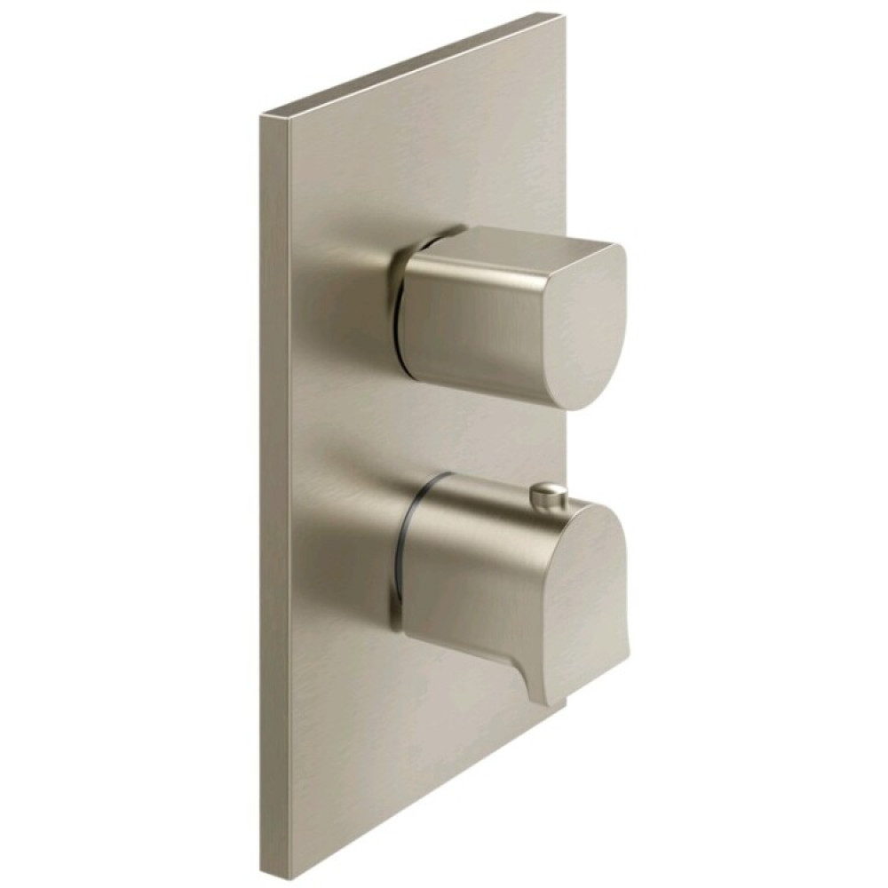 Смеситель для душа, Gessi, Rilievo, на 3 потребителя, цвет-Finox Brushed Nickel